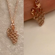 Gümüş Üzüm Kolye - Rose