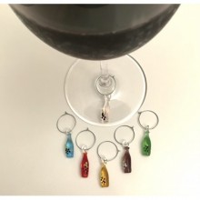 Şarap Şişesi Şeklinde Kadeh Süsleri Seti