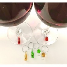 Yılbaşı Cam Kadeh Süsü Seti - 6’lı Şişe, Kadeh