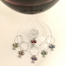 Metal Kadeh Süsleri Seti - 6’lı Tokuşan Mineli Kadeh