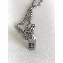 Erkek Kolye - Şarap Şişesi Rodyum