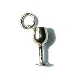 3D Gümüş Şarap Kadehi Erkek Kolye Ucu