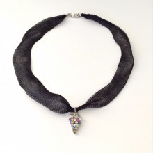 Renkli Üzüm Kolye Titanyum İpli